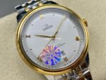 GT Factory Omega De Ville Prestige 434.20.40.20.02.002 40mm Half Gold Steel Gold Point Roman Number Silver Dial - Image 2
