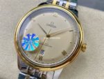 GT Factory Omega De Ville Prestige 434.20.40.20.08.001 40mm Half Gold Steel Gold Point Roman Number Champagne Dial - Image 3