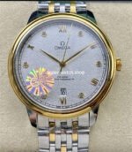 GT Factory Omega De Ville Prestige 434.20.40.20.52.001 40mm Half Gold Steel Gold Diamond Point Roman Number Silver Frosting Dial