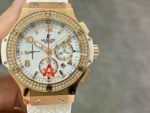 HB Factory Hublot Big Bang 301.PE.230.RW.114 44mm Rose Gold Rubber Strap White Dial