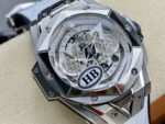 HB Factory Hublot Big Bang Sang Bleu 418.NX.2001.RX.MXM20 45mm Titanium White Rubber Strap Skeletonized White Dial - Image 2