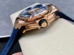 HB Factory Hublot Big Bang Sang Bleu 418.OX.5108.RX.MXM20 45mm Rose Gold Blue Rubber Strap Skeletonized Blue Dial - Image 6