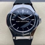 HB Factory Hublot Classic Fusion 550.NS.1800.RX.ORL19 40mm Steel Black Rubber Strap Black Dial