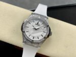 HB Factory Hublot Classic Fusion 550.NS.2200.RW.1804.ORL20 40mm Diamond Steel White Rubber Strap White Dial - Image 4