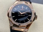 HB Factory Hublot Classic Fusion 550.OS.1800.RX.1804.ORL19 40mm Diamond Rose Gold Black Rubber Strap Black Dial - Image 3