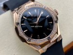 HB Factory Hublot Classic Fusion 550.OS.1800.RX.1804.ORL19 40mm Diamond Rose Gold Black Rubber Strap Black Dial - Image 2