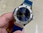 HB Factory Hublot Classic Fusion 565.NX.7170.RX 38mm Titanium Leather Strap Blue Dial - Image 3