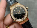 HB Factory Hublot Classic Fusion 565.OX.1480.LR.1204 38mm Rose Gold Leather Strap Black Dial - Image 2