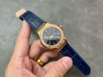 HB Factory Hublot Classic Fusion 565.OX.7180.LR 38mm Rose Gold Leather Strap Blue Dial - Image 4