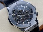 HB Factory Hublot Classic Fusion Aerofusion 525.NX.0170.RX 45mm Steel Rubber Strap Skeletonized Dial - Image 2