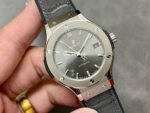 HB Factory Hublot Classic Fusion Racing Grey 565.NX.7071.LR 38mm Titanium Leather Strap Grey Dial - Image 2