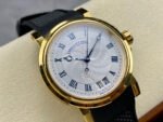 HG Factory Breguet Marine 5817BA129V8 39mm Gold Rubber Strap Silver Dial - Image 2