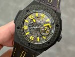 HUB Factory Hublot Big Bang Ferrari 401.CQ.0129.VR 45mm Carbon Leather Strap Arabic Numerals Skeletonized Dial - Image 3