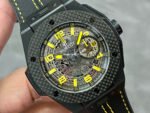 HUB Factory Hublot Big Bang Ferrari 401.CQ.0129.VR 45mm Carbon Leather Strap Arabic Numerals Skeletonized Dial - Image 2