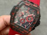HUB Factory Hublot Spirit Of Big Bang Limited Edition 642.QV.0113.NR.CNY21 42mm Carbon Fiber Canvas Strap Skeletonized Dial - Image 3