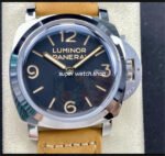 HW Factory Panerai Luminor 1950 PAM00372 47mm Steel Leather Strap Arabic Numerals Black Dial