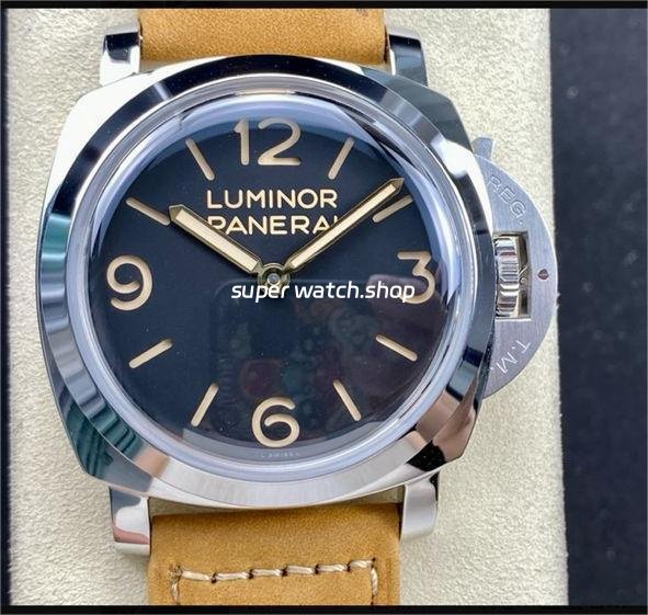 HW-Factory-Panerai-Luminor-1950-PAM00372-47mm-Steel-Leather-Strap-Arabic-Numerals-Black-Dial-1.jpg HW Factory Panerai Luminor 1950 PAM00372 47mm Steel Leather Strap Arabic Numerals Black Dial - Image 1