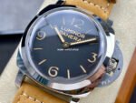HW Factory Panerai Luminor 1950 PAM00372 47mm Steel Leather Strap Arabic Numerals Black Dial - Image 3
