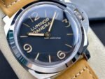 HW Factory Panerai Luminor 1950 PAM00372 47mm Steel Leather Strap Arabic Numerals Black Dial - Image 2