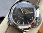 HW Factory Panerai Luminor 1950 PAM605 47mm Steel Leather Strap Arabic Numerals Grey Dial - Image 3