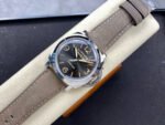 HW Factory Panerai Luminor 1950 PAM605 47mm Steel Leather Strap Arabic Numerals Grey Dial - Image 4