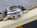 HW Factory Panerai Luminor 1950 PAM605 47mm Steel Leather Strap Arabic Numerals Grey Dial - Image 6