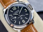 HW Factory Panerai Luminor Marina PAM 00005 44mm Steel Leather Strap Arabic Numerals Black Dial - Image 2