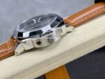 HW Factory Panerai Luminor Marina PAM 00111 44mm Steel Leather Strap Arabic Numerals Black Dial - Image 6