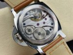 HW Factory Panerai Luminor Marina PAM 00111 44mm Steel Leather Strap Arabic Numerals Black Dial - Image 7