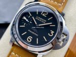 HW Factory Panerai Luminor Marina PAM00416 44mm Steel Leather Strap Black Dial - Image 3