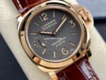HW Factory Panerai Luminor Marina PAM00511 44mm Rose Gold Leather Strap Arabic Numerals Grey Dial - Image 2