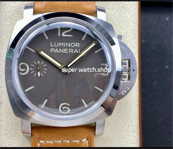 HW-Factory-Panerai-Lumnior-PAM1080-47mm-Steel-Leather-Strap-Arabic-Numerals-Black-Dial-2.jpg HW Factory Panerai Lumnior PAM1080 47mm Steel Leather Strap Arabic Numerals Black Dial - Image 1