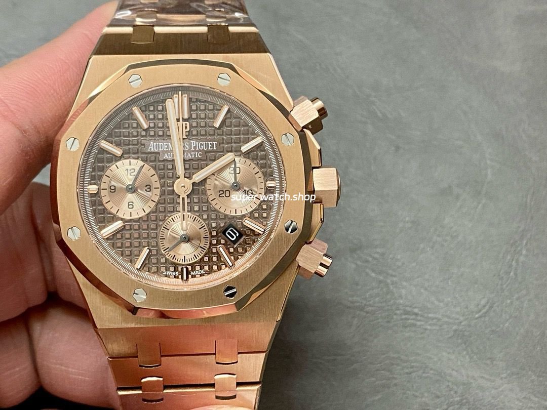 IPF-Factory-Audemars-Piguet-Royal-Oak-Chronograph-26239OR.OO_.D821CR.01-41mm-Full-Rose-8.jpg IPF Factory Audemars Piguet Royal Oak Chronograph 26239OR.OO.D821CR.01 41mm Full Rose Gold Brown Dial - Image 1