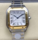 J12 Factory Cartier Santos W2SA0016 35.1mm Roman Numerals Silver Dial