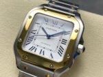 J12 Factory Cartier Santos W2SA0016 35.1mm Roman Numerals Silver Dial - Image 3