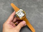 J12 Factory Cartier Santos WGSA0029 39.8mm Leather Strap Roman Numerals White Dial - Image 4