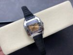 J12 Factory Cartier Santos WSSA0064 39.8mm Leather Strap Roman Numerals Brown Dial - Image 4