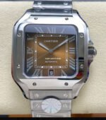 J12 Factory Cartier Santos WSSA0064 39.8mm Roman Numerals Brown Dial