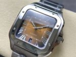 J12 Factory Cartier Santos WSSA0064 39.8mm Roman Numerals Brown Dial - Image 3