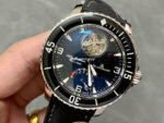 JB Factory Blancpain Fifty Fathoms 5025-1530-52b 45mm White Gold Satin Strap Black Dial - Image 3