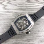 JB Factory Richard Mille Skull 44.3mm Titanium Black Rubber Strap Skeletonized Black Dial - Image 3