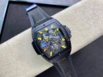 JB Factory Tourbillon Hublot Masterpiece MP-06 Senna 906.ND.0129.VR.AES12 48mm Titanium Rubber Strap Skeleton Dial - Image 4