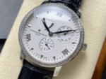KM Factory Vacheron Constantin Patrimony 47200/000G-9019 Leather Strap White Gold Diamond Bezel White Dial - Image 3