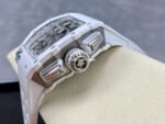 KU Factory Richard Mille RM 011-03 44.5mm Titanium White Rubber Strap Arabic Numerals Skeletonized Dial - Image 6