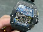 KU Factory Richard Mille RM11-03 44.5mm Carbon Fiber Black Rubber Strap Skeletonized Dial - Image 3