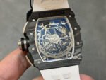 KU Factory Richard Mille RM11-03 44.5mm Carbon Fiber White Rubber Strap Skeletonized Dial - Image 7
