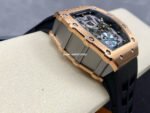 KV Factory Richard Mille RM011-03 44.5mm Rose Gold Black Rubber Strap Arabic Numerals Skeletonized Dial - Image 5
