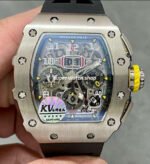 KV Factory Richard Mille RM011-03 44.5mm Titanium Rubber Strap Arabic Numerals Skeletonized Dial