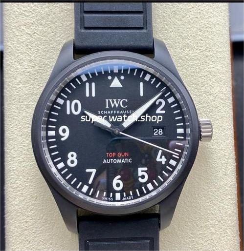 M-Factory-IWC-IW326901-41mm-Ceramic-Rubber-Strap-Arabic-Numerals-Black-Dial-1.jpg M+ Factory IWC IW326901 41mm Ceramic Rubber Strap Arabic Numerals Black Dial - Image 1