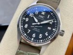M+ Factory IWC Pilot Mark IW328201 40mm Steel Brown Leather Strap Arabic Numerals Black Dial - Image 3